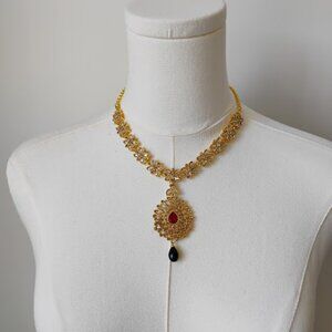 Gold-tone Costume Indian Wedding Necklace